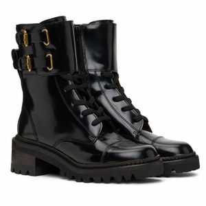 See by Chloe black Mallory biker boots